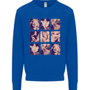 Marilyn Collage Celebrity Fashion Kids Sweatshirt Jumper Royal Blue
