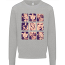 Marilyn Collage Celebrity Fashion Kids Sweatshirt Jumper Sports Grey