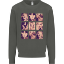 Marilyn Collage Celebrity Fashion Kids Sweatshirt Jumper Storm Grey