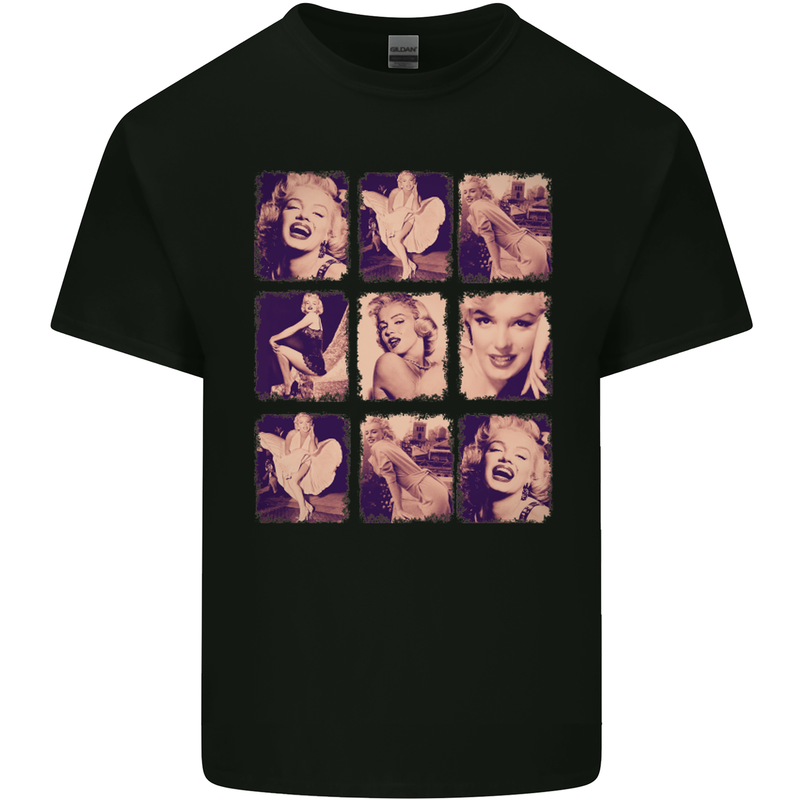 Marilyn Collage Celebrity Fashion Kids T-Shirt Childrens Black