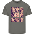 Marilyn Collage Celebrity Fashion Kids T-Shirt Childrens Charcoal