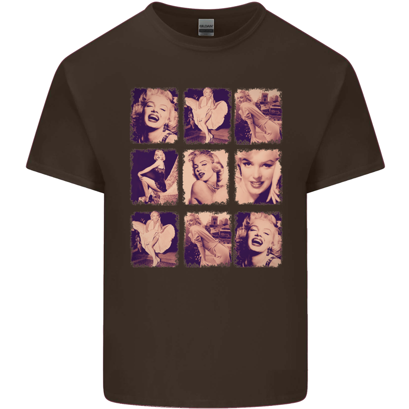 Marilyn Collage Celebrity Fashion Kids T-Shirt Childrens Chocolate
