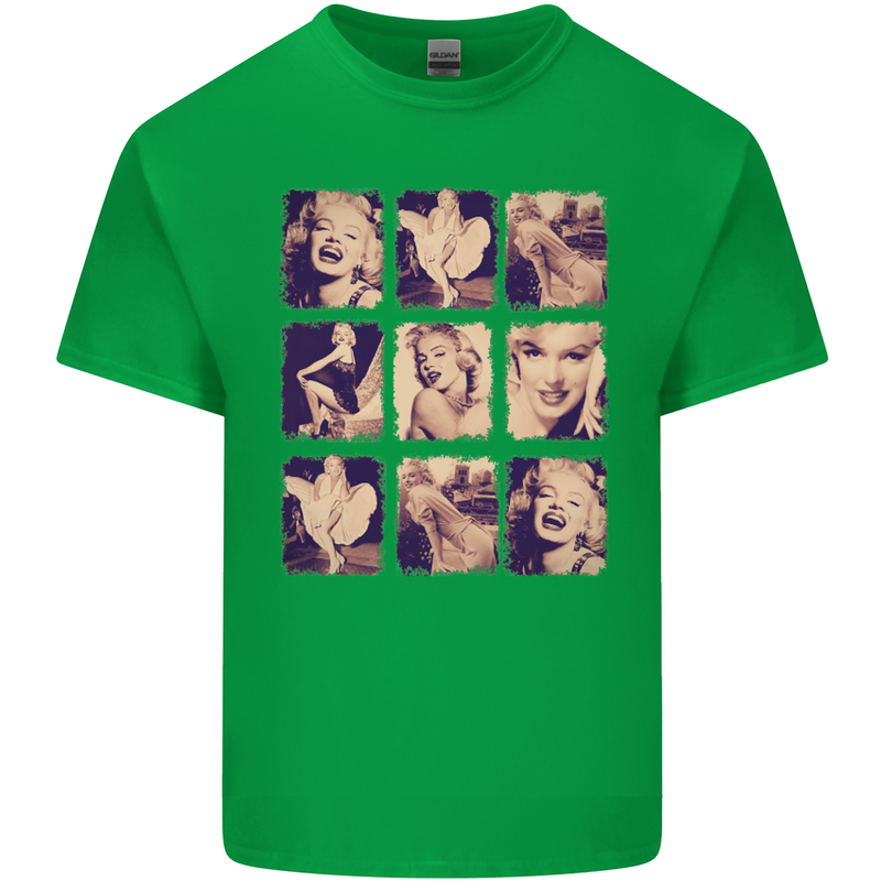 Marilyn Collage Celebrity Fashion Kids T-Shirt Childrens Irish Green