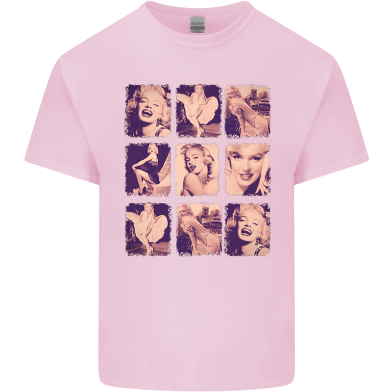 Marilyn Collage Celebrity Fashion Kids T-Shirt Childrens Light Pink