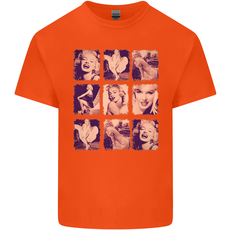 Marilyn Collage Celebrity Fashion Kids T-Shirt Childrens Orange