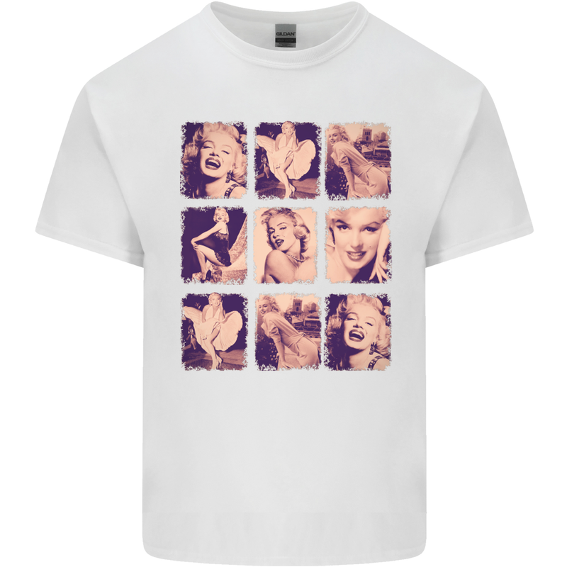 Marilyn Collage Celebrity Fashion Kids T-Shirt Childrens White