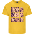 Marilyn Collage Celebrity Fashion Kids T-Shirt Childrens Yellow
