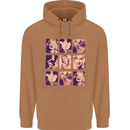Marilyn Collage Celebrity Fashion Mens 80% Cotton Hoodie Caramel Latte