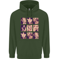 Marilyn Collage Celebrity Fashion Mens 80% Cotton Hoodie Forest Green