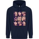 Marilyn Collage Celebrity Fashion Mens 80% Cotton Hoodie Navy Blue
