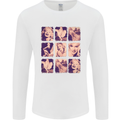 Marilyn Collage Celebrity Fashion Mens Long Sleeve T-Shirt White