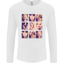 Marilyn Collage Celebrity Fashion Mens Long Sleeve T-Shirt White