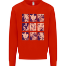 Marilyn Collage Celebrity Fashion Mens Sweatshirt Jumper Bright Red