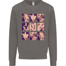Marilyn Collage Celebrity Fashion Mens Sweatshirt Jumper Charcoal