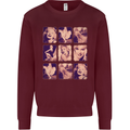 Marilyn Collage Celebrity Fashion Mens Sweatshirt Jumper Maroon