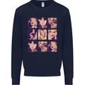 Marilyn Collage Celebrity Fashion Mens Sweatshirt Jumper Navy Blue