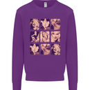 Marilyn Collage Celebrity Fashion Mens Sweatshirt Jumper Purple