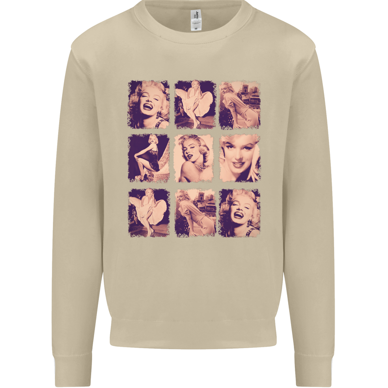 Marilyn Collage Celebrity Fashion Mens Sweatshirt Jumper Sand