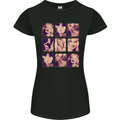 Marilyn Collage Celebrity Fashion Womens Petite Cut T-Shirt Black