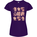 Marilyn Collage Celebrity Fashion Womens Petite Cut T-Shirt Purple