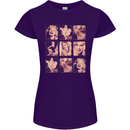 Marilyn Collage Celebrity Fashion Womens Petite Cut T-Shirt Purple