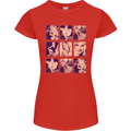 Marilyn Collage Celebrity Fashion Womens Petite Cut T-Shirt Red