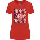 Marilyn Collage Celebrity Fashion Womens Wider Cut T-Shirt Red