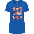Marilyn Collage Celebrity Fashion Womens Wider Cut T-Shirt Royal Blue