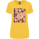 Marilyn Collage Celebrity Fashion Womens Wider Cut T-Shirt Yellow