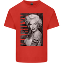 Marilyn Tattoo Mens Cotton T-Shirt Tee Top Red