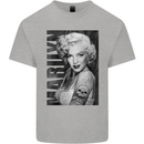 Marilyn Tattoo Mens Cotton T-Shirt Tee Top Sports Grey
