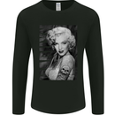 Marilyn Tattoo Mens Long Sleeve T-Shirt Black