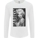 Marilyn Tattoo Mens Long Sleeve T-Shirt White