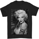 Marilyn Tattoo Mens T-Shirt Cotton Gildan Black