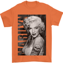 Marilyn Tattoo Mens T-Shirt Cotton Gildan Orange