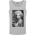 Marilyn Tattoo Mens Vest Tank Top Sports Grey