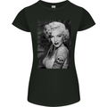 Marilyn Tattoo Womens Petite Cut T-Shirt Black