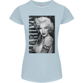 Marilyn Tattoo Womens Petite Cut T-Shirt Light Blue