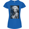 Marilyn Tattoo Womens Petite Cut T-Shirt Royal Blue