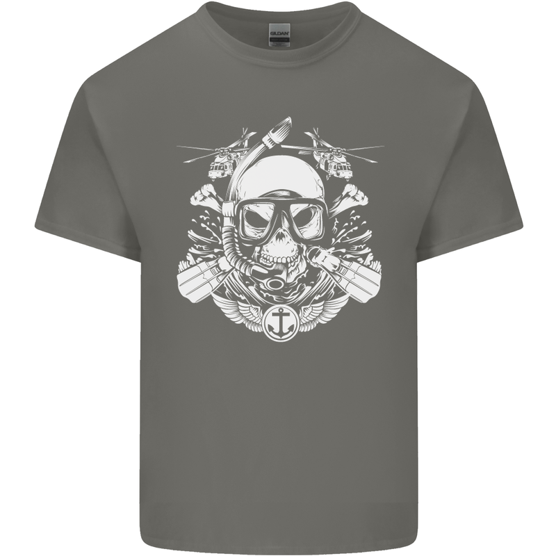 Marine Scuba Diver Navy Seals SBS Diving Kids T-Shirt Childrens Charcoal