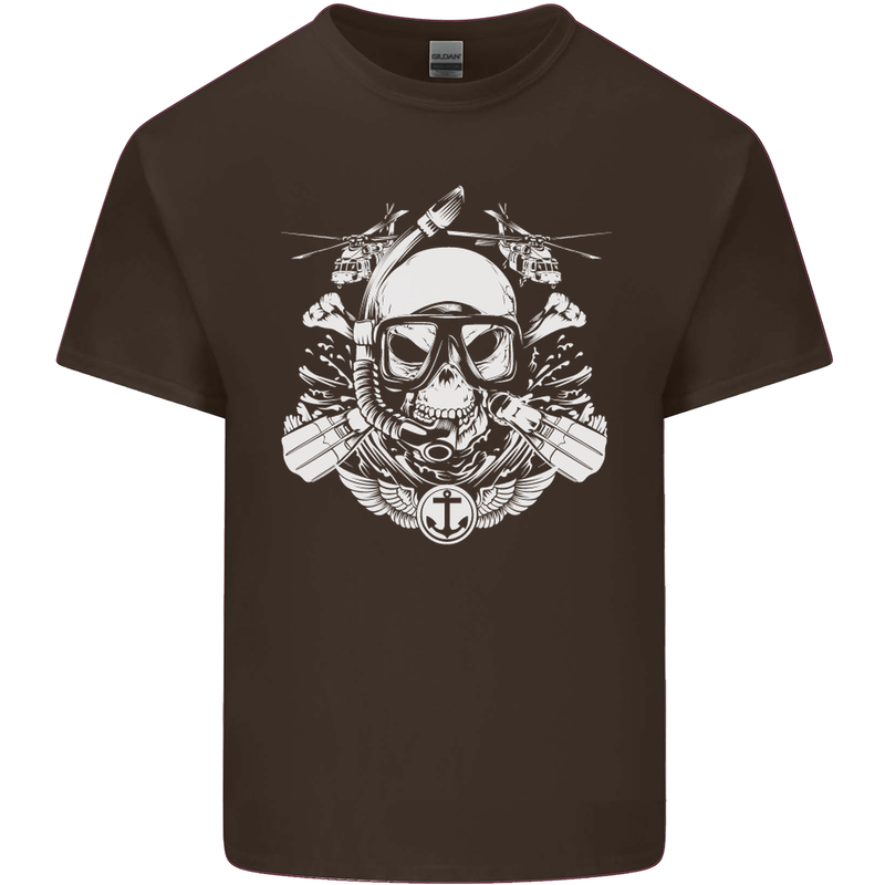 Marine Scuba Diver Navy Seals SBS Diving Kids T-Shirt Childrens Chocolate