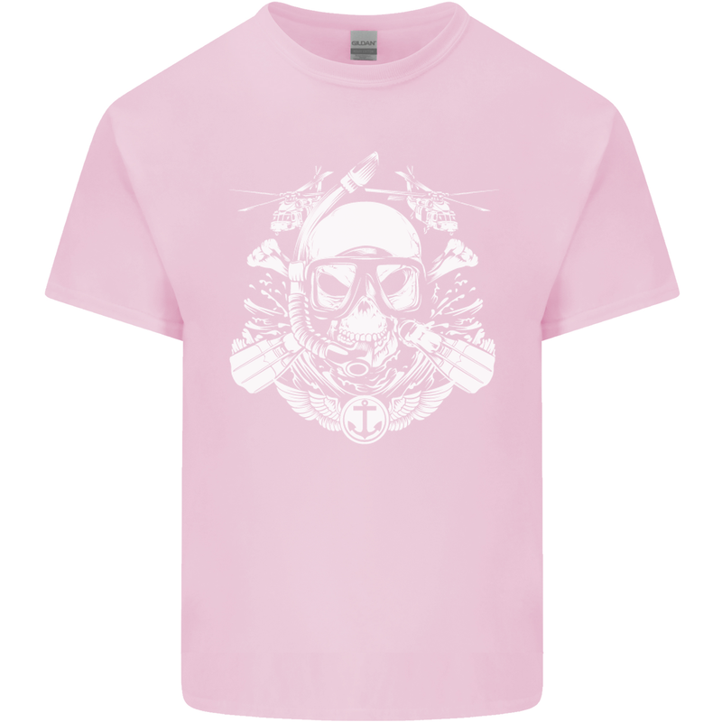 Marine Scuba Diver Navy Seals SBS Diving Kids T-Shirt Childrens Light Pink