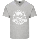 Marine Scuba Diver Navy Seals SBS Diving Mens V-Neck Cotton T-Shirt Sports Grey