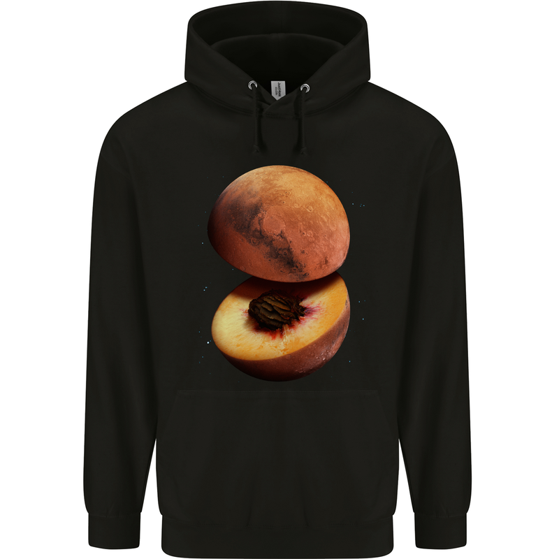 Mars Peach Space Planets Cosmos Childrens Kids Hoodie Black