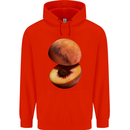 Mars Peach Space Planets Cosmos Childrens Kids Hoodie Bright Red