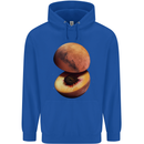 Mars Peach Space Planets Cosmos Childrens Kids Hoodie Royal Blue