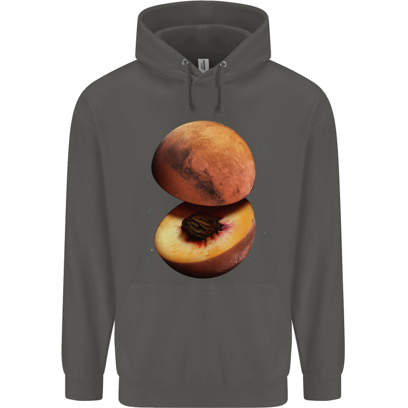 Mars Peach Space Planets Cosmos Childrens Kids Hoodie Storm Grey