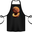Mars Peach Space Planets Cosmos Cotton Apron 100% Organic Black