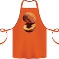 Mars Peach Space Planets Cosmos Cotton Apron 100% Organic Orange