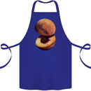 Mars Peach Space Planets Cosmos Cotton Apron 100% Organic Royal Blue